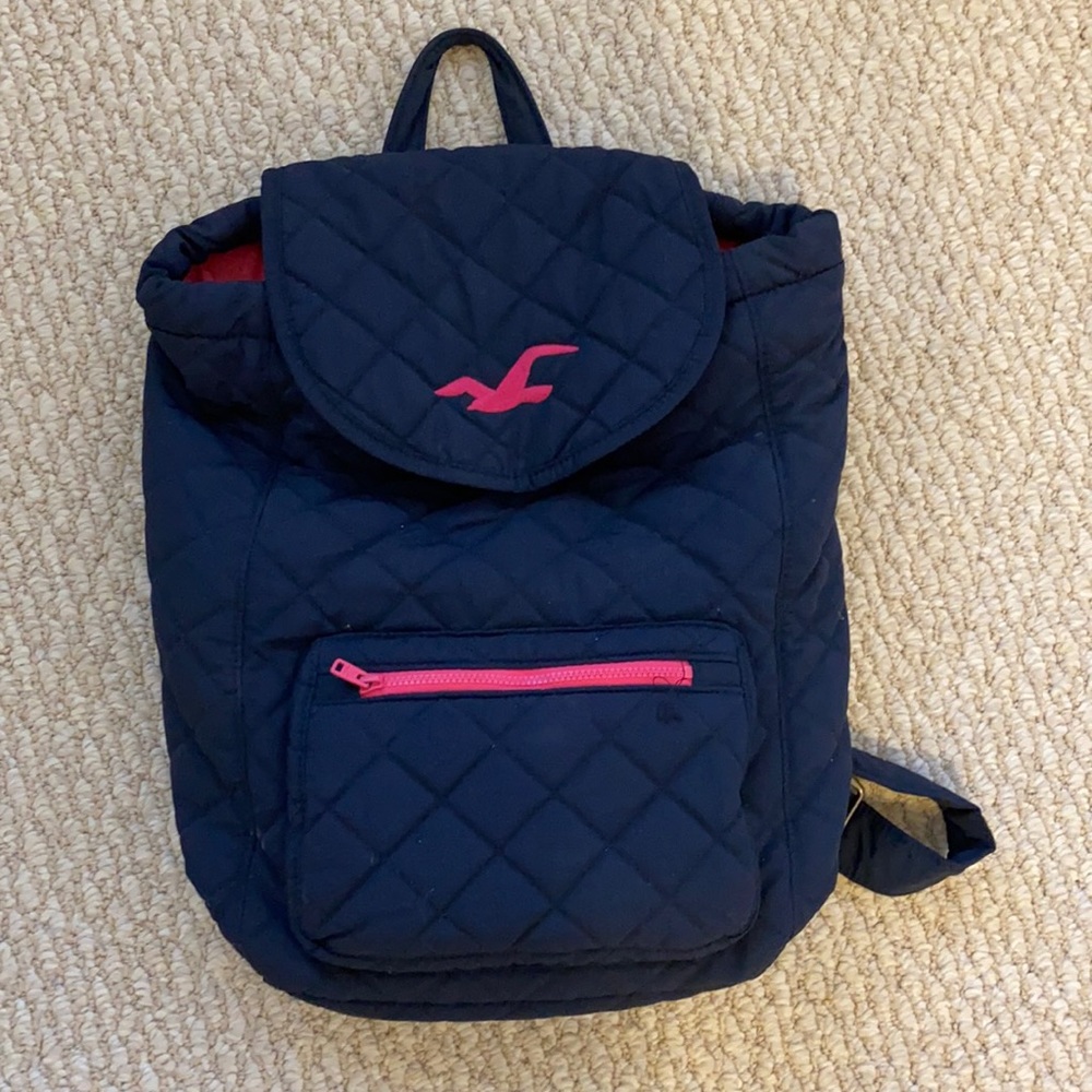 Hollister Navy Blue Backpack